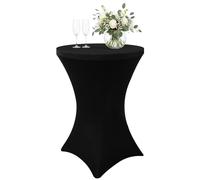 Homaxy Funda elástica para mesa de bistró de 60 a 110 cm de diámetro, refuerzo en la zona de los pies, 40 °C, lavable a máquina en muchos colores, mantel elástico para bodas, fiestas de cumpleaños