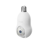 Hombli 4K QHD Cámara de Seguridad Exterior | Enchufe de Bombilla E27 | WiFi | Visión Nocturna Infrarroja y a Color | Foco y Alarma Activados por Movimiento | Compatible con Alexa y Google