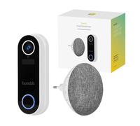 Hombli Timbre de Puerta con Chime con Interfono - Cámara con Ángulo de 140° y Video HD 1080p, Detección de Movimiento y Visión Nocturna, WiFi 2.4GHz, Almacenamiento en la Nube | Protección IP65