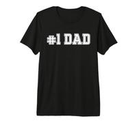 Hombre #1 Dad Best Dad Día del Padre Número Uno Papá Camiseta Premium