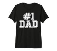 Hombre #1 Dad Best Dad Día del Padre Número Uno Papá Camiseta Premium
