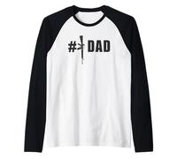 Hombre #1 Dad - Gráfico de rifle de asalto protector del día del padre Camiseta Manga Raglan