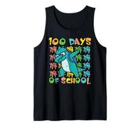 Hombre 100 Days of School Dino Dab 100th Day Trex Niños Camiseta sin Mangas