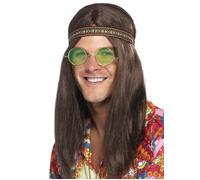 Hombre 60s 70s Disfraz Kit Diadema + Espf. + Collar Kit Instantáneo Adulto