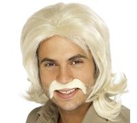 Smiffys Peluca retro de los 70, rubia, con flequillo Rubio
