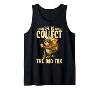 Hombre A cobrar el impuesto al Padre, Divertido Perezoso, papá, día del Padre Camiseta sin Mangas