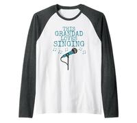 Hombre A este abuelo le encanta cantar, día del padre cantante Camiseta Manga Raglan