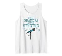 Hombre A este abuelo le encanta cantar, día del padre cantante Camiseta sin Mangas