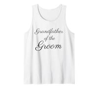 Hombre Abuelo del Novio, Boda y Novia, Escritura Negra Camiseta sin Mangas