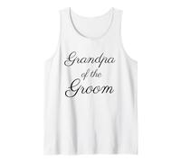 Hombre Abuelo del Novio, Boda y Novia, Fuente de Escritura Negra Camiseta sin Mangas