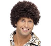 Hombre Adulto 70s Disco Dude Peluca Disfraz Halloween Accesorio Disfraz