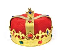 Hombre Adulto Real Kings Sombrero Oro Plástico Del Rey Coronación para Disfraz
