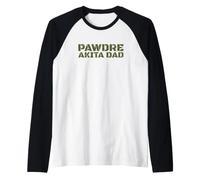 Hombre Akita Dog Dad Camiseta Manga Raglan