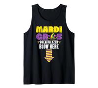 Hombre Alcoholímetro Mardi Gras Blow Here Funny Fat Tuesday Dad Men Camiseta sin Mangas