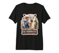 Hombre Aléjate del termostato Funny Dad Sistema de Seguridad Camiseta Premium