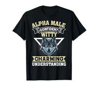 Hombre alfa, seguro, ingenioso, encantador, comprensivo, hombre lobo Camiseta