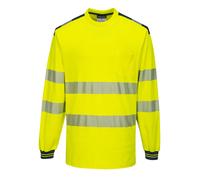 Hombre Alta Visibilidad Algodón Cómodo Camiseta Bolsillo Manga Larga Wicking 40+