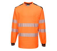 Hombre Alta Visibilidad Algodón Cómodo Camiseta Bolsillo Manga Larga Wicking 40+