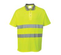 Hombre Alta Visibilidad Cómodo de Algodón Polo 40 + Up Absorbe la Humedad