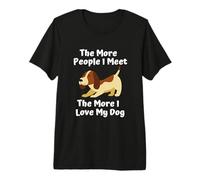 Hombre Amante de los Perros, cuanta más Gente conozco, más Amo a mi Perro Camiseta Premium