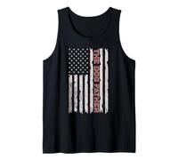Hombre American Flag with Paws, The Dog Father, Patriotic Dog Dad Camiseta sin Mangas