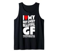 Hombre Amo a mi hermosa y dulce novia, así que por favor mantente alejado Camiseta sin Mangas