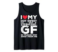 Hombre Amo a mi hermosa y dulce novia, así que por favor mantente alejado Camiseta sin Mangas
