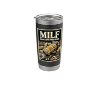 Hombre Amo Pescado Tacos Milf Vaso térmico de acero inoxidable de doble pared