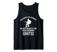 Hombre Aquí Vive un Guitarrista, la Buena música es Gratis Camiseta sin Mangas