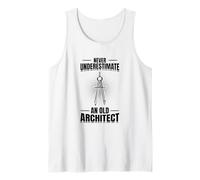 Hombre Arquitecto Abuelo Arquitecto Planificador Profesión Camiseta sin Mangas