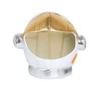 Hombre Astronauta Casco Sombrero Suave Fieltro Oro Y Blanco Disfraz Adulto