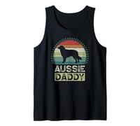 Hombre Aussie Daddy, Father's Day, Australian Shepherd Dad Camiseta sin Mangas