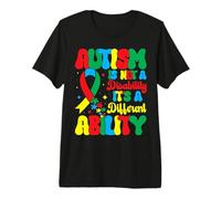 Hombre Autism Is Not A Disability It's A Different Ability - Autism Camiseta Premium