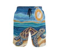 Hombre Bañadores, Turtles De Puntos Sol, Hidrófugo Men's Swimming Short Informales Pantalon Corto De Playa para Tenis Trotar Correr M