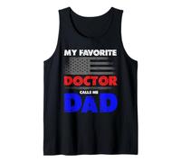 Hombre Bandera de Estados Unidos con texto en inglés «My Favorite Doctor Calls Me Dad» Camiseta sin Mangas