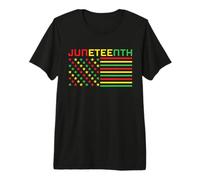 Hombre Bandera de Juneteenth - Historia Negra - Derechos Civiles Africanos Camiseta Premium