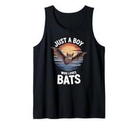 Hombre Bate Just A Boy Who Loves Bats Animal Fan para niños Camiseta sin Mangas
