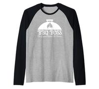 Hombre BBQ Boss The Legend Behind the Flames Barbacoa Smoker Dad Camiseta Manga Raglan