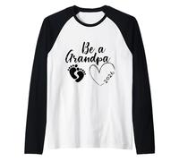 Hombre Be A Grandpa Heart Huella 2026 Camiseta Manga Raglan