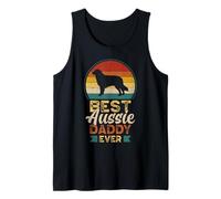 Hombre Best Aussie Daddy Ever, Father's Day Australian Shepherd Dad Camiseta sin Mangas