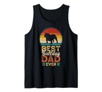 Hombre Best Bulldog Dad Ever, Father's Day, English Bulldog Daddy Camiseta sin Mangas
