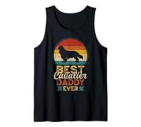 Hombre Best Cavalier Daddy Ever, Father's Day, King Charles Spaniel Camiseta sin Mangas
