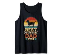 Hombre Best Dachshund Dad Ever, Father's Day, Wiener Dog Daddy Camiseta sin Mangas