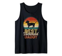 Hombre Best Dachshund Daddy, Father's Day, Wiener Dog Dad Camiseta sin Mangas