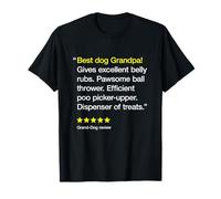 Hombre Best Dog Grandpa 5 Stars - Funny Grand-Dog Camiseta