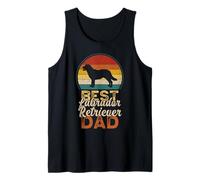 Hombre Best Labrador Retriever Dad, Father's Day Retro Labrador Dad Camiseta sin Mangas