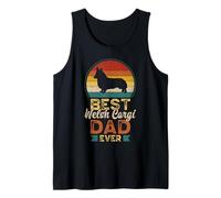 Hombre Best Welsh Corgi Dad Ever, Father's Day, Corgi Daddy Camiseta sin Mangas