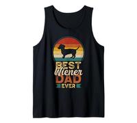 Hombre Best Wiener Dad Ever, Father's Day, Dachshund Daddy Camiseta sin Mangas