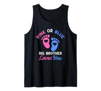 Hombre Big Brother Loves You, Color Rosa o Azul Camiseta sin Mangas
