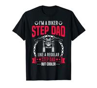 Hombre Biker Step Dad Motorcycle Father's Day Camiseta